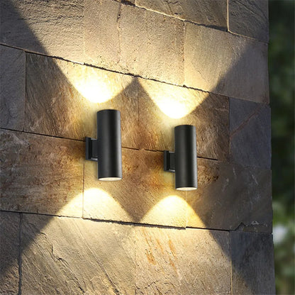 Außenwandleuchte mit schwarzem Aluminium-Finish