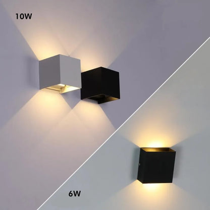 Wandleuchte Modern Schwarz Aluminium LED Wandleuchte