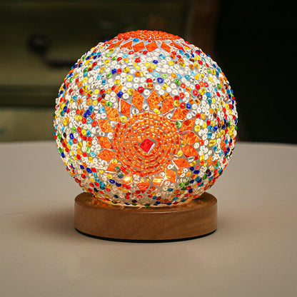 Mosaik Tischlampe Dimmbar Elegantes Design für Wohn- und Büroschmuck