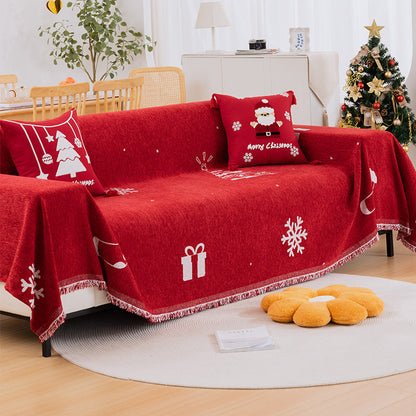 Rot Weiß Kiefer Baum Weihnachten Sofa/Couch Wurfdecke