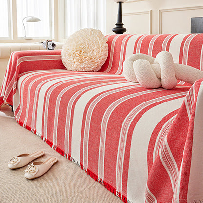 Gestreiftes Chenille Sofa-/Couchbezug