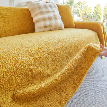 Gemütliche reversible Plüsch Sofa-/Couchabdeckung