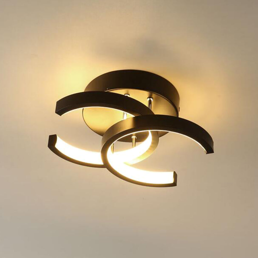 Deckenleuchte mit LED schwarzem Metallrahmen