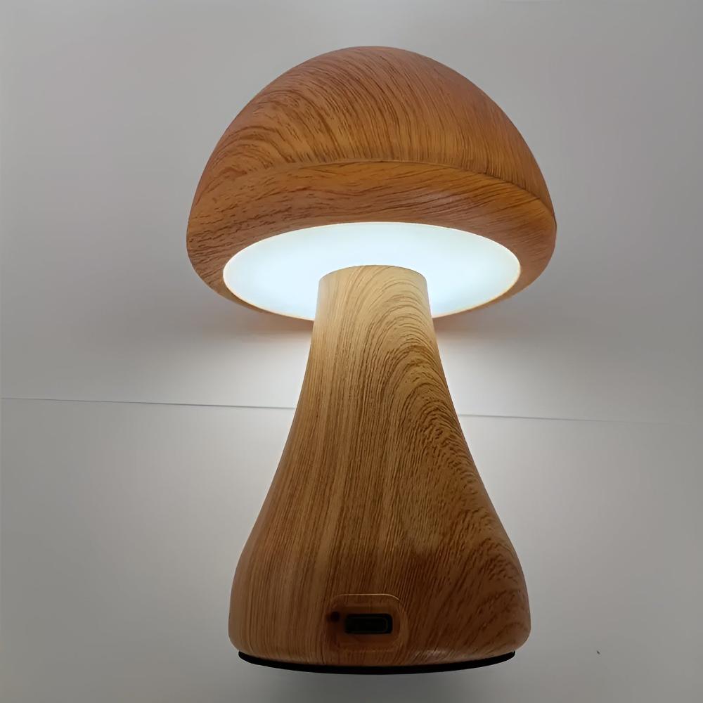 Holz Pilzlampe