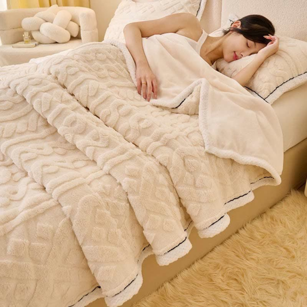Samt Jacquard Weiche Fleece Decke