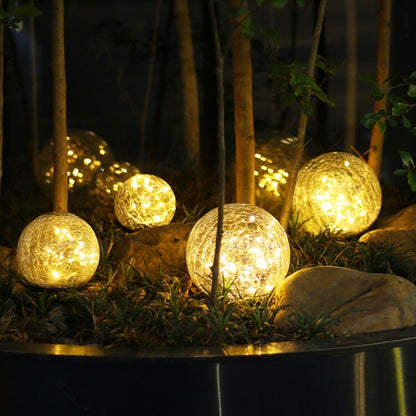 Solar Crack Ball Lampe: Wasserdichte Gartenornamente