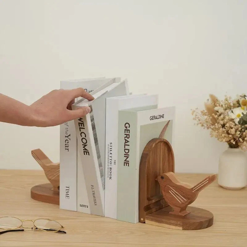 Sparrow Bird Holz Multi-Use Buchstützen