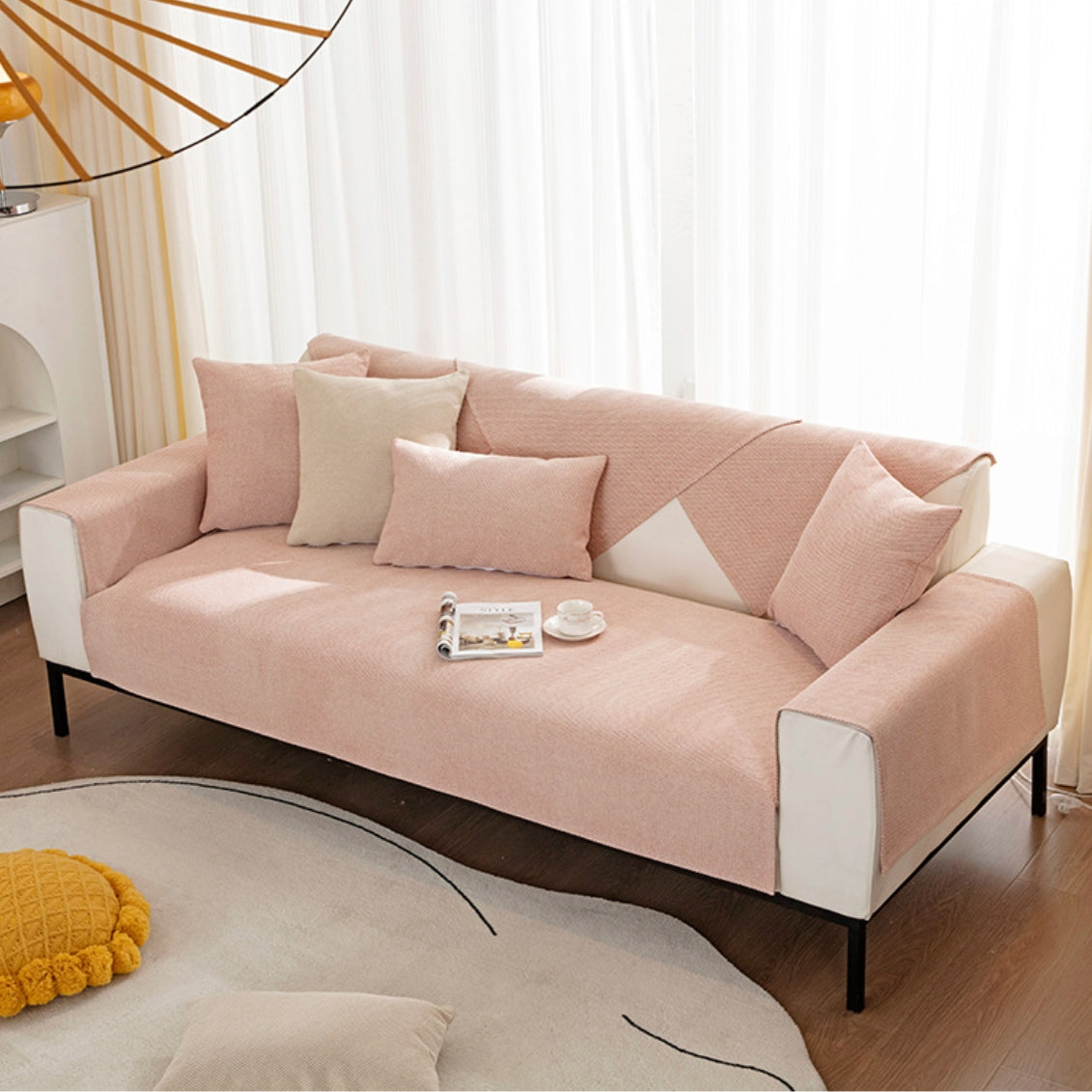 Versteckte Farbe Baumwolle Leinen Rutschfester Sofa/Couch Bezug