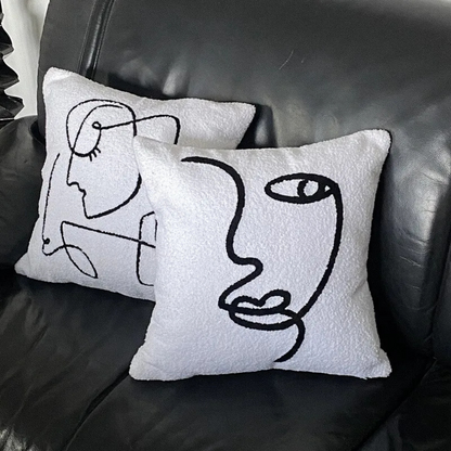 Abstraktes Gesicht Kunst Kissenbezug