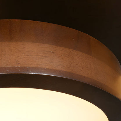 LED-Deckenleuchte mit modernem Holzdesign