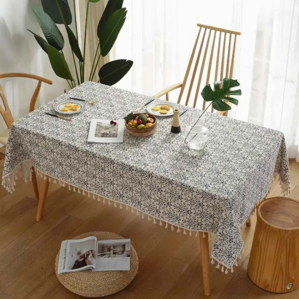 Cottage Chic gemusterte Tischdecke