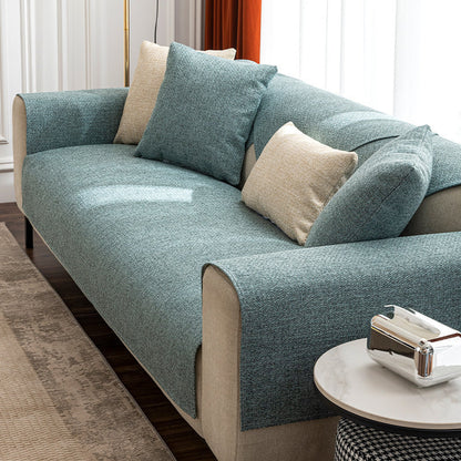 Waschbare Baumwoll-Leinen Rutschfeste Sofa/Couch-Hülle