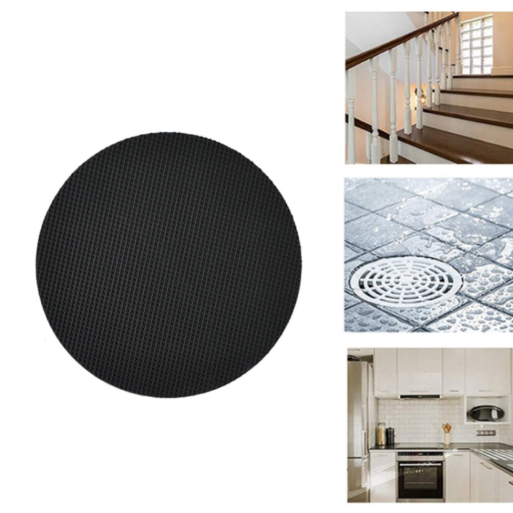 10er Set PEVA Badezimmer Rutschstopper – 8 cm Runde Anti-Rutsch-Sticker – Für Feuchte Oberflächen, Schwarz