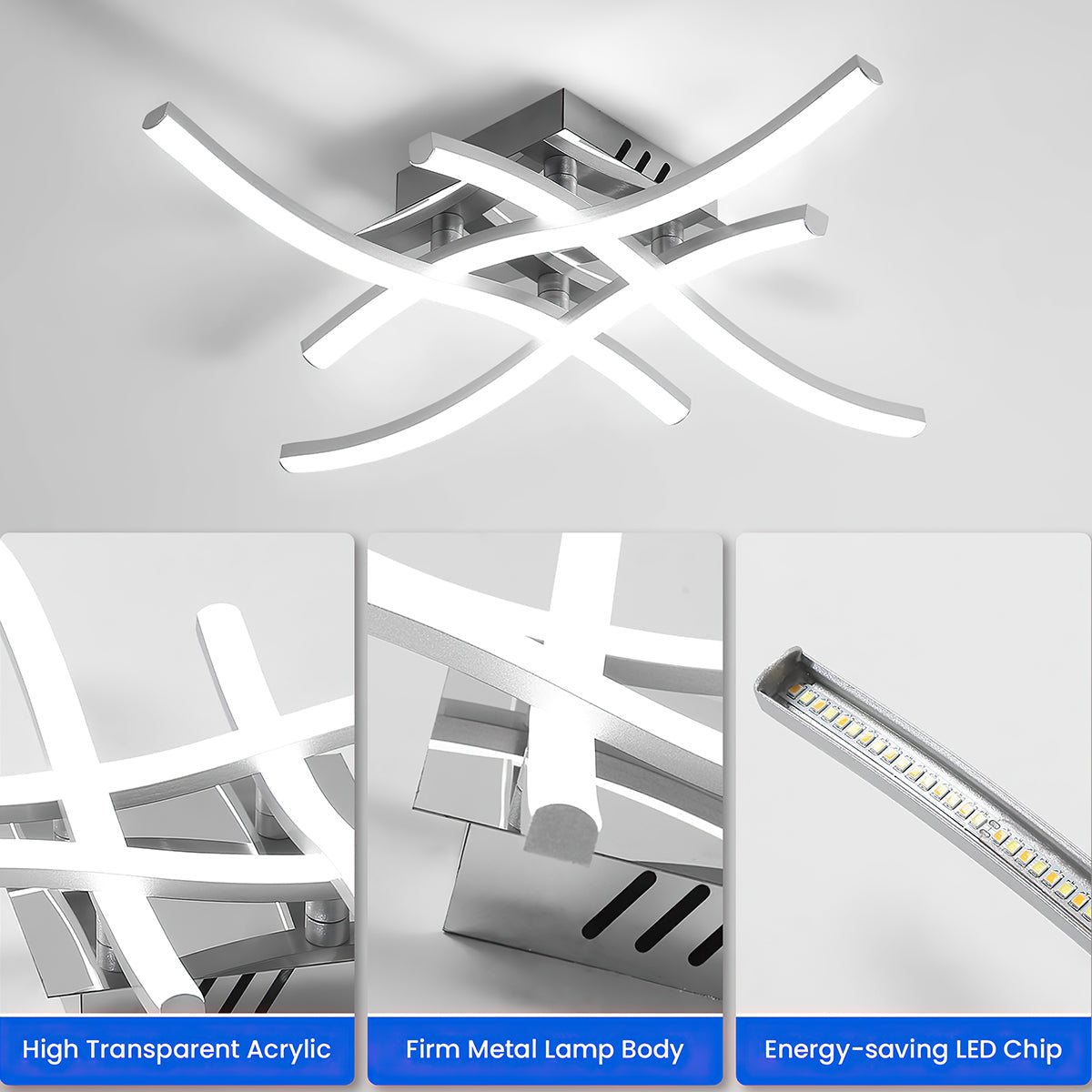 LED Deckenleuchte Moderne Aluminium Einbauleuchte