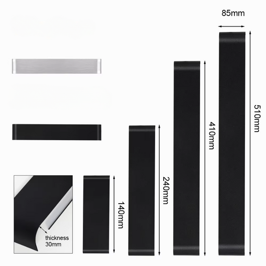 Nordic LED Wandleuchte - Moderne gebürstete Aluminium Innenwandleuchte