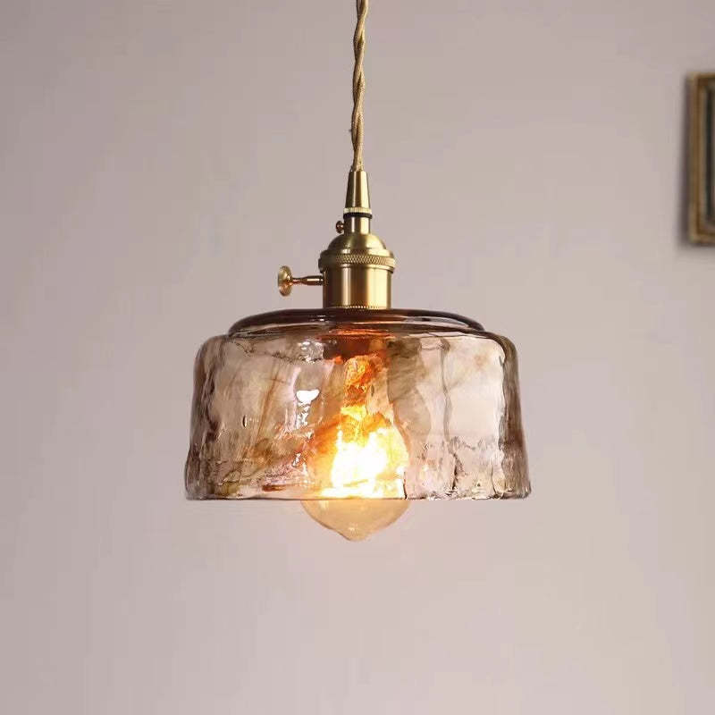 Eloise Vintage LED-Deckenlampen aus goldenem Metall und Glas für Schlafzimmer, Wohnzimmer, Esszimmer