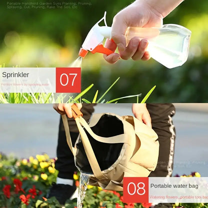 Gartengeräte-Set mit Tragetasche - 10-teiliges Set für effiziente Gartenpflege