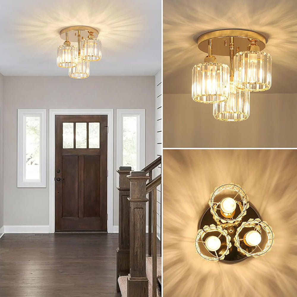 Elegante moderne Kristall Halbhängende Deckenleuchten