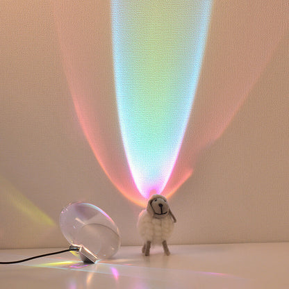 Garduru LED Tischlampe | Kreativer Kristallprojektor | Angel Eye Design | Farbwechsel + Fernbedienung