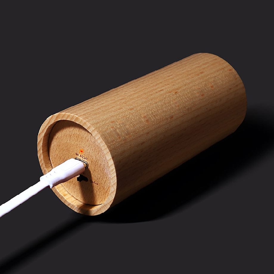 Royelux Lily Holzkerzenlicht - Warme Atmosphäre Buchenholz flackernde LED Lampe