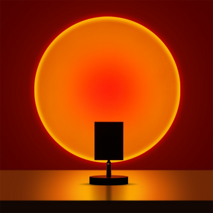 SunsetGlow – Retro Tischlampe mit elegantem Sonnenuntergangsdesign für eine warme Atmosphäre