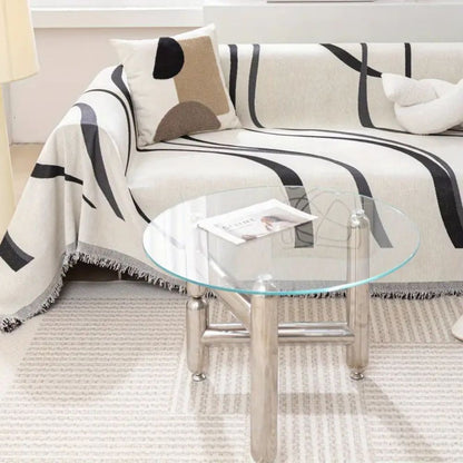 Wellen Linien Chenille Sofabezüge