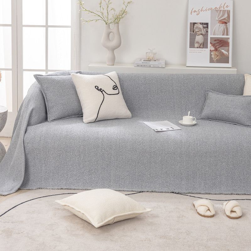 Loop Garn Leinenstoff Sofa/Couch Wurfdecke