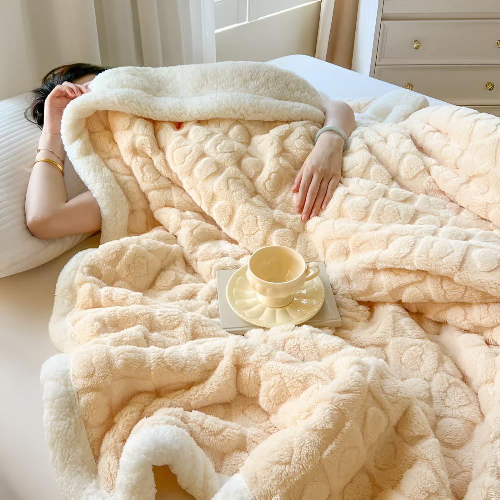 Cloud Warmth Sherpa Fleece-Decke