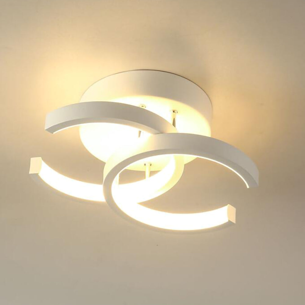 Deckenleuchte mit LED schwarzem Metallrahmen