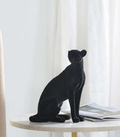 Garduru Flocking Geparden-Skulptur aus Harz – Stilvolle Deko