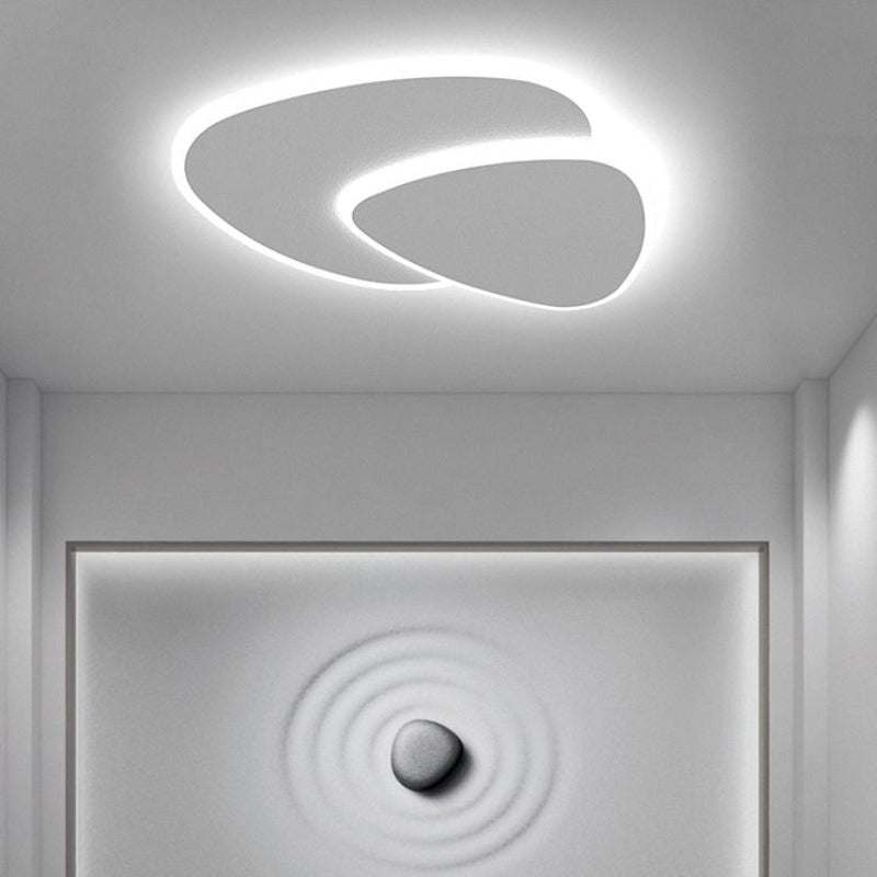 Garduru | Moderne LED-Deckenleuchte Quinn aus Metall/Acryl, weiß, Schlafzimmer/Wohnzimmer/Esszimmer