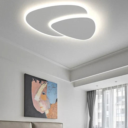 Garduru | Moderne LED-Deckenleuchte aus Metall und Acryl in Weiß zum Schlafen