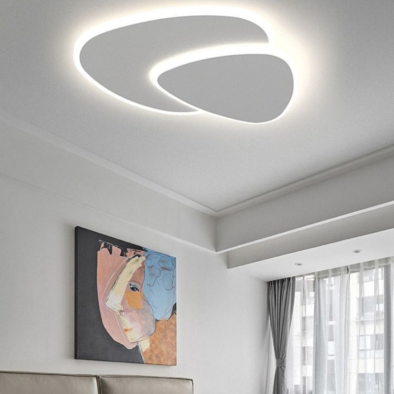 Garduru - Moderne LED-Deckenleuchte aus Metall und Acryl in Weiß für das Schlafzimmer