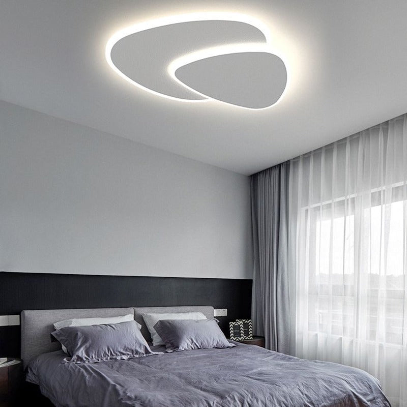 Garduru | Moderne LED-Deckenleuchte Quinn aus Metall/Acryl, weiß, Schlafzimmer/Wohnzimmer/Esszimmer