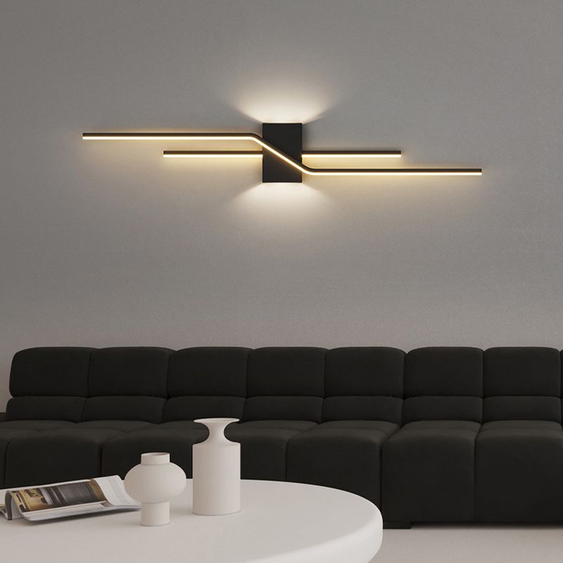 Alana Moderne LED-Wandleuchte – Schwarz/Weiß für Wohnzimmer/Schlafzimmer