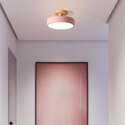 Moderne Holz LED Deckenleuchte