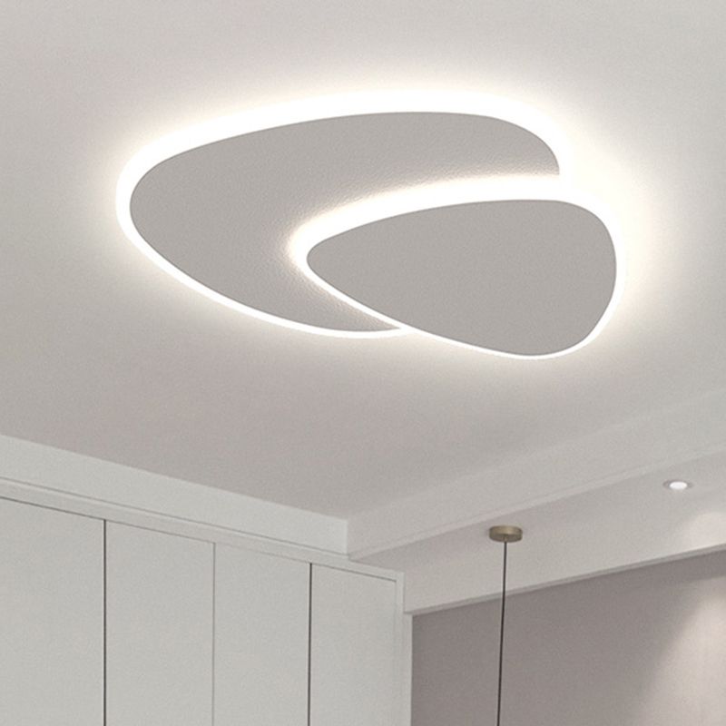 Garduru | Moderne LED-Deckenleuchte Quinn aus Metall/Acryl, weiß, Schlafzimmer/Wohnzimmer/Esszimmer