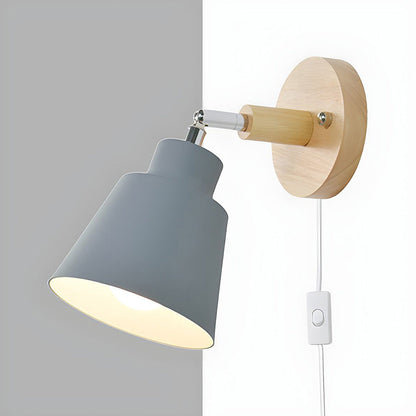 Wandleuchte mit Holzakzent für das Schlafzimmer