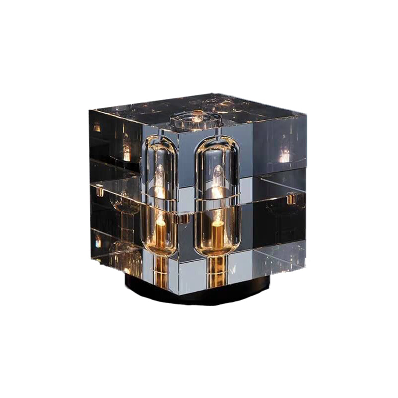 Garduru Kristall Tischlampe | Geometrisches Design | Rechteckig oder Quadratisch | 1-flammig