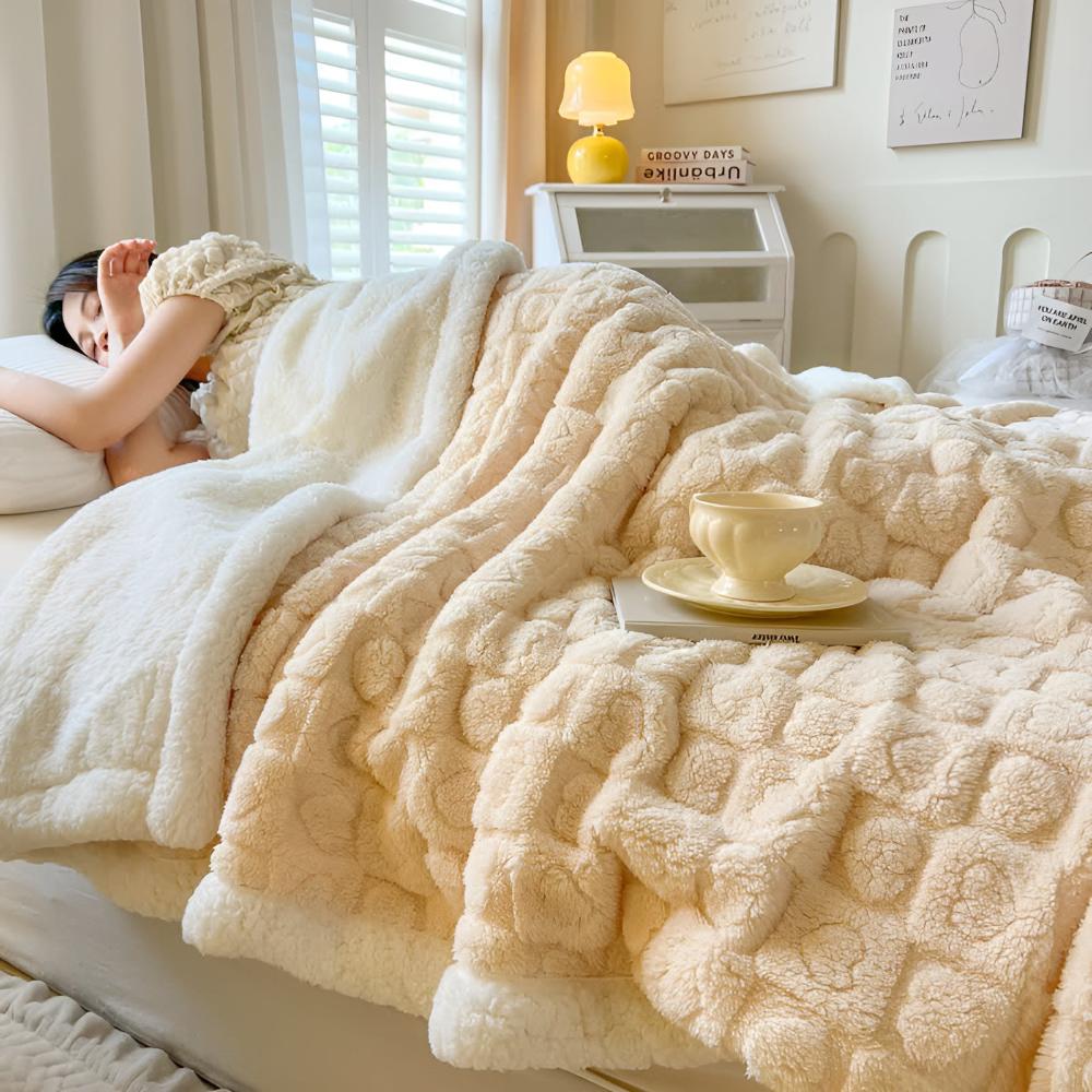Cloud Warmth Sherpa Fleece-Decke