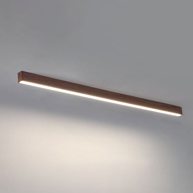 Garduru Minimalist LED Deckenleuchte mit Holzoptik | Aluminiumstreifen | Warmes, neutrales & weißes Licht | Moderner Stil