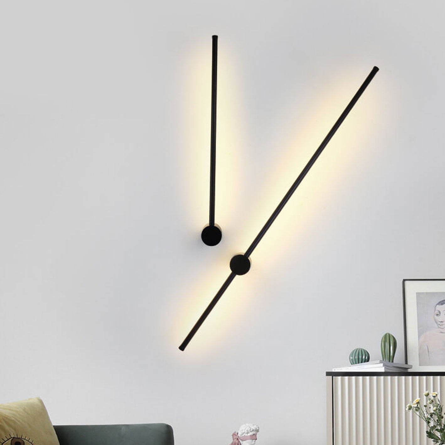 Garduru LED Wandleuchte | Minimalistisches Design | Dimmbare Aluminium Wandlampe | Modernes Ambiente für Ihr Zuhause