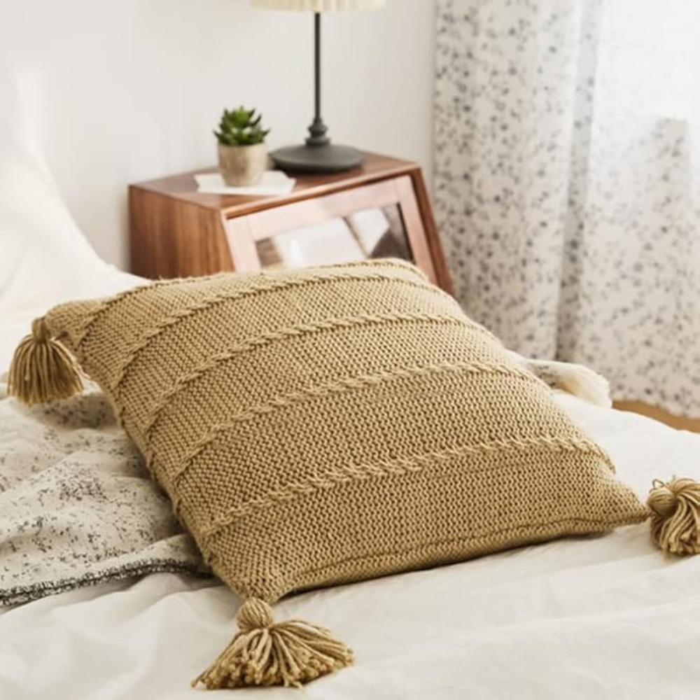 Nordic Strickfransen Kissen