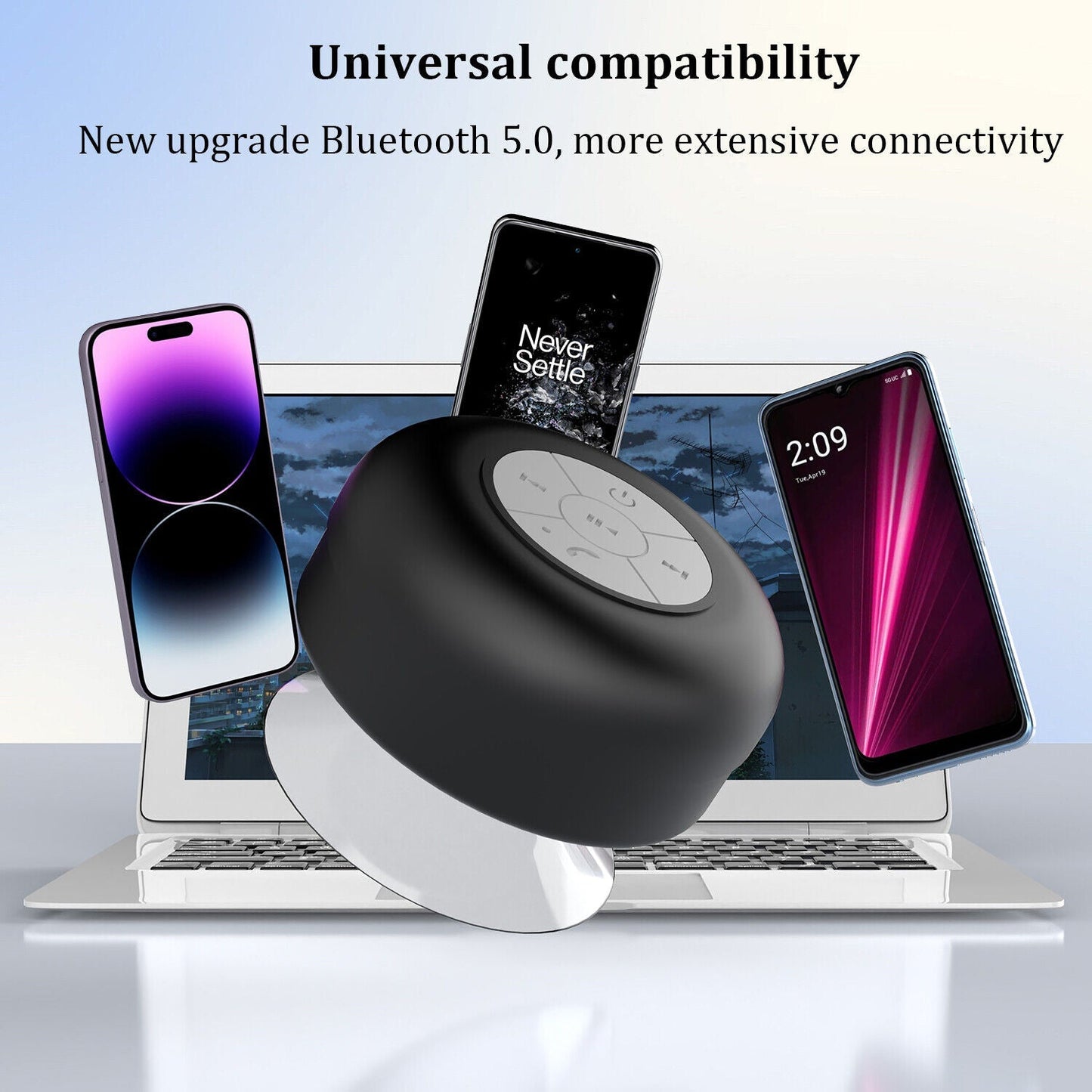 Luxora Wasserdichter Bluetooth Duschlautsprecher mit Saugnapf