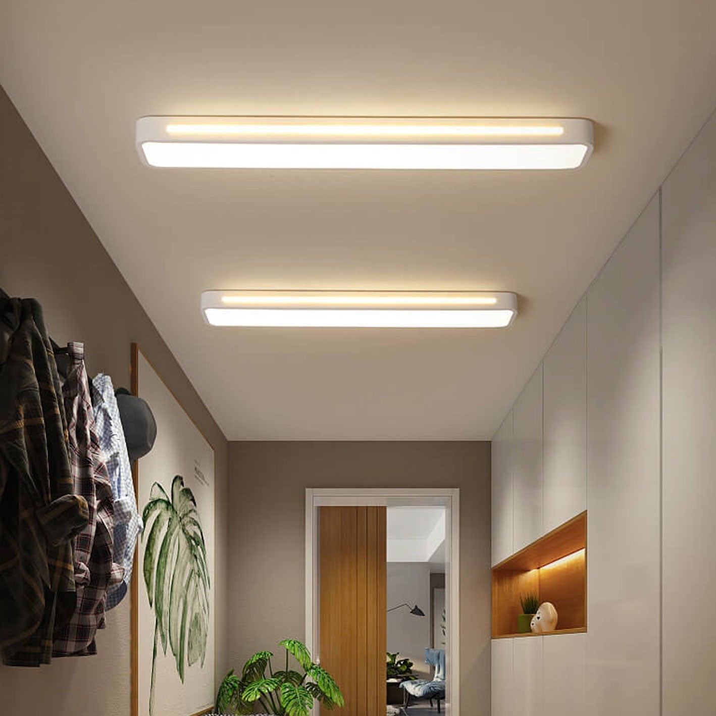 Garduru Nordic Minimalist LED Deckenleuchte | Modernes Design | Energieeffizient | Flush Mount | Perfekt für Zuhause