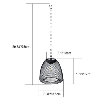 Garduru Solar Hängelampe | Eisen- und Rattandesign | Wetterfest | LED Beleuchtung | Für Terrasse & Garten