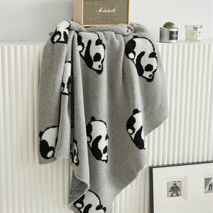 Süßes Panda weiches Strickwurfdecke