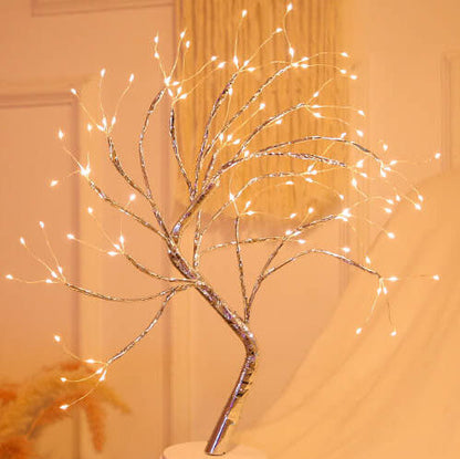 LED Tischlampe mit bunten Baumlichtern