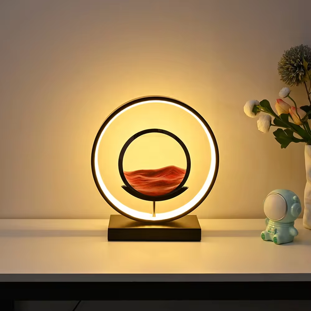 Verzaubernde Horizon Sand Art LED Lampe - Ambient Tischlicht für die Wohnkultur