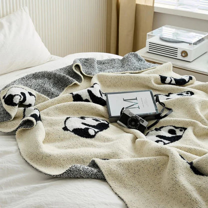 Kawaii Panda Strickdecke